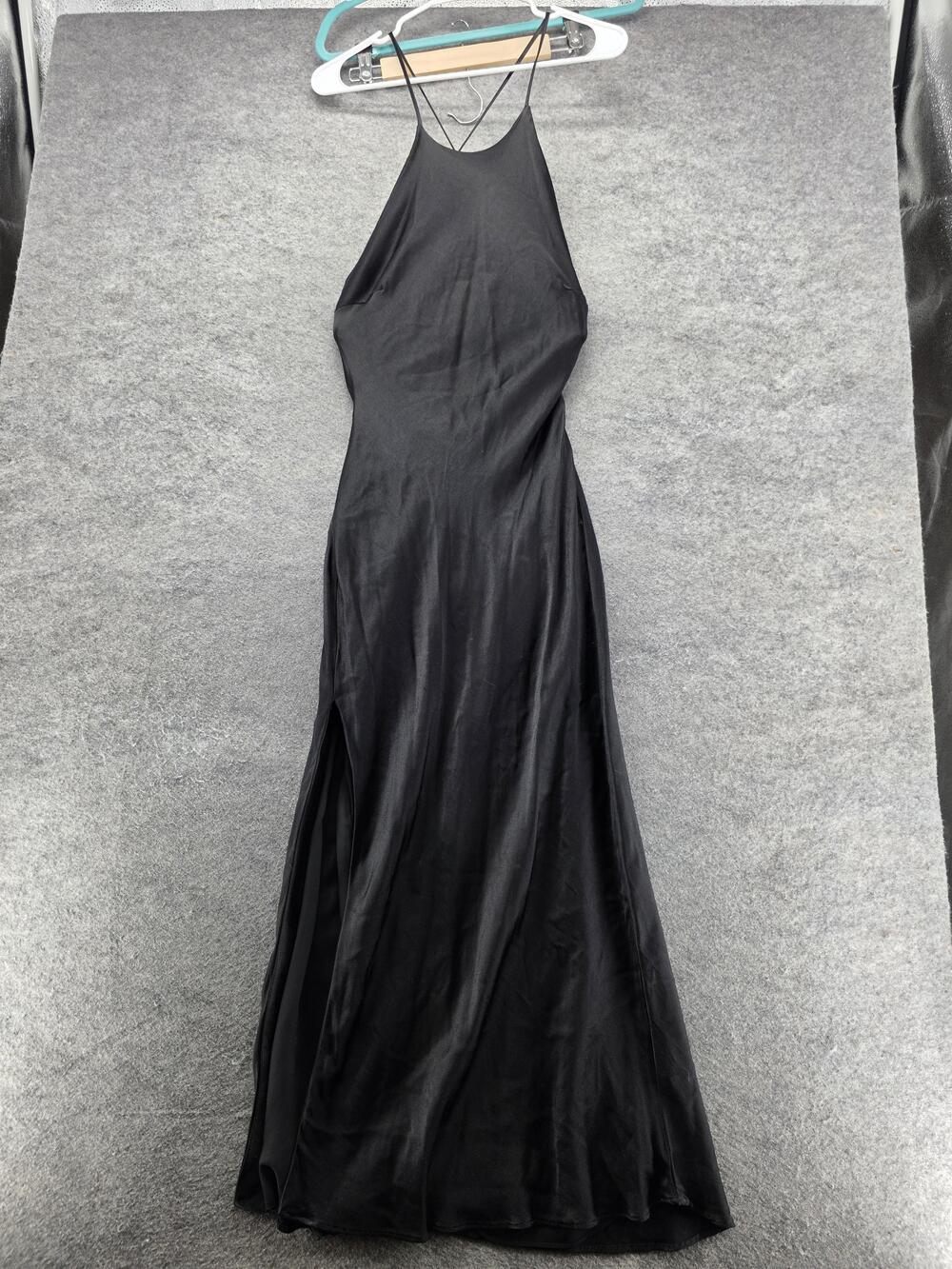 Bardot Dress Womens Large Black Maxi Strappy Slip Evening Gown Formal AU12 US8